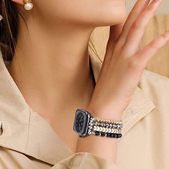 4 Strand Beaded Bracelet Band for Apple Watch - Picture 1 of 6